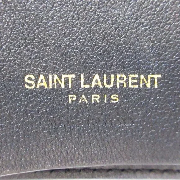 SAINT LAURENT PARIS - Black Gold Leather Key Case 151-072625 - Picture 11 of 11